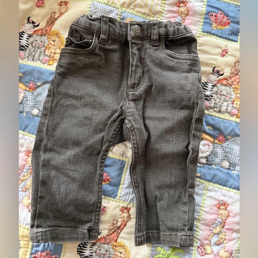 Bonpoint Gray Baby Jeans 6 months